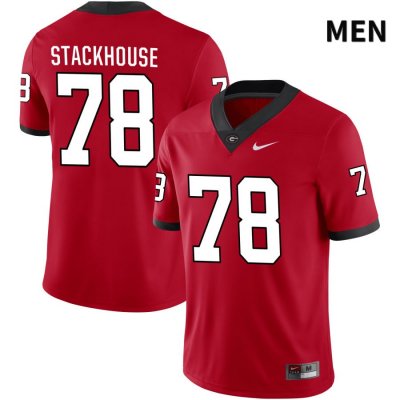Men's Georgia Bulldogs NCAA #78 Nazir Stackhouse Nike Stitched Red NIL 2022 Authentic College Football Jersey XQE8454WF